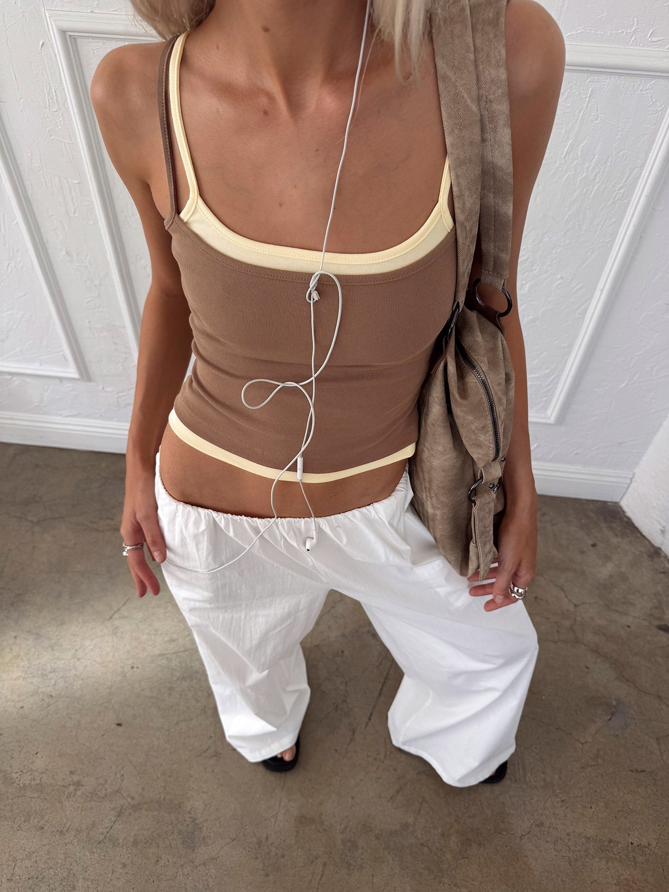 Lunea Concealed Waistband Pants White Tall
