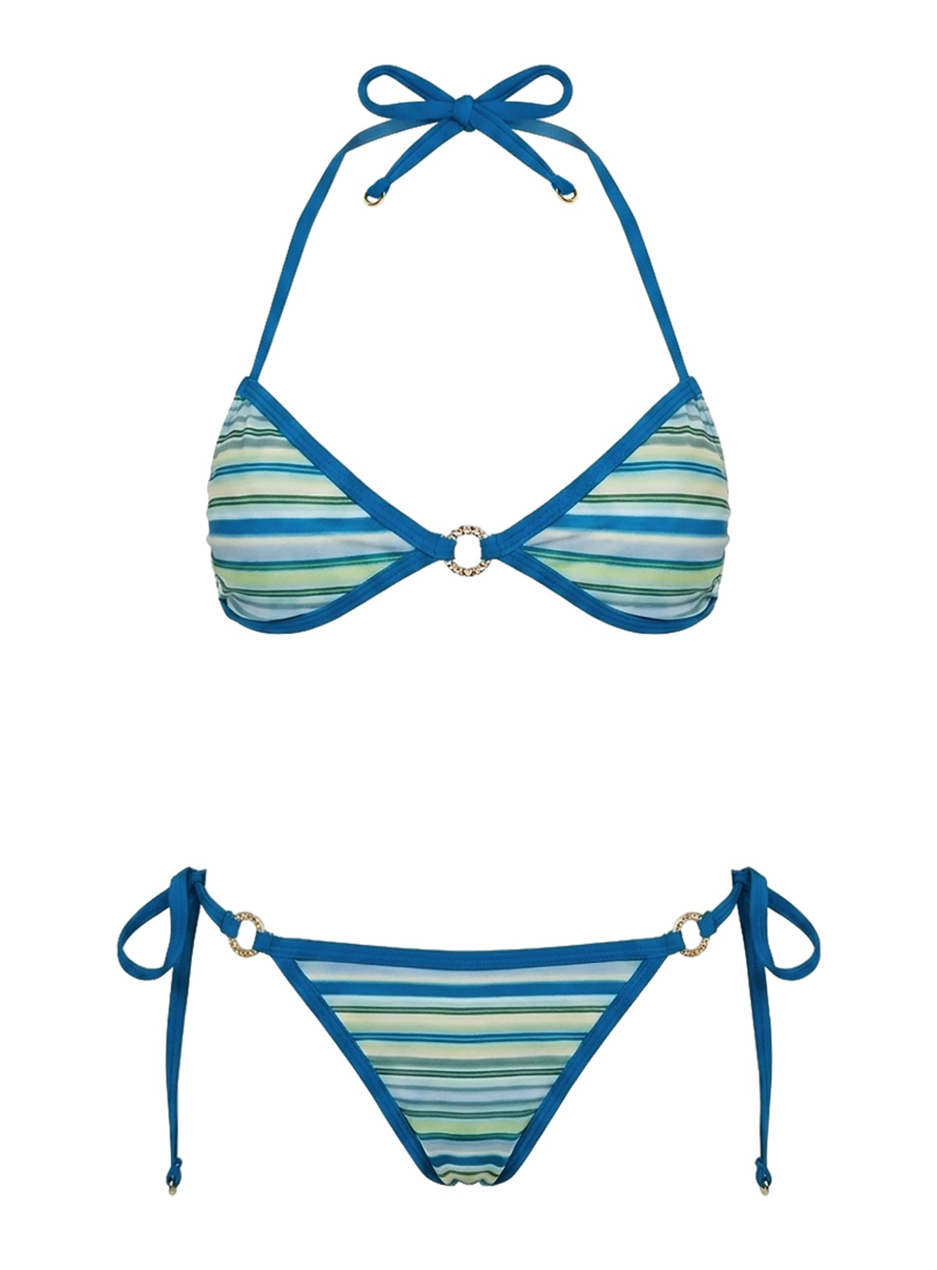 Idola Bikini Top Blue Stripe