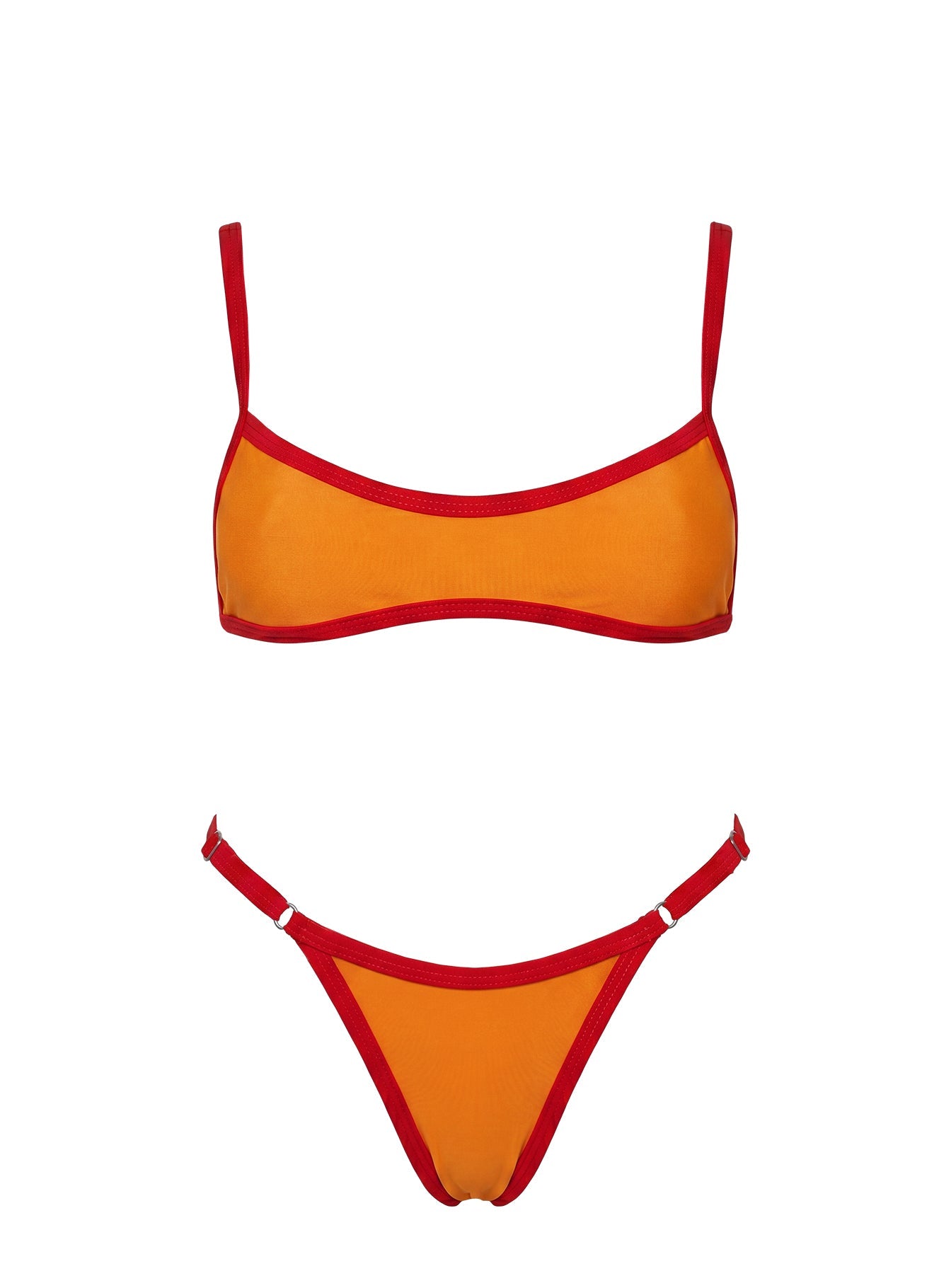 Beasley Cheeky Bikini Bottoms Orange / Red
