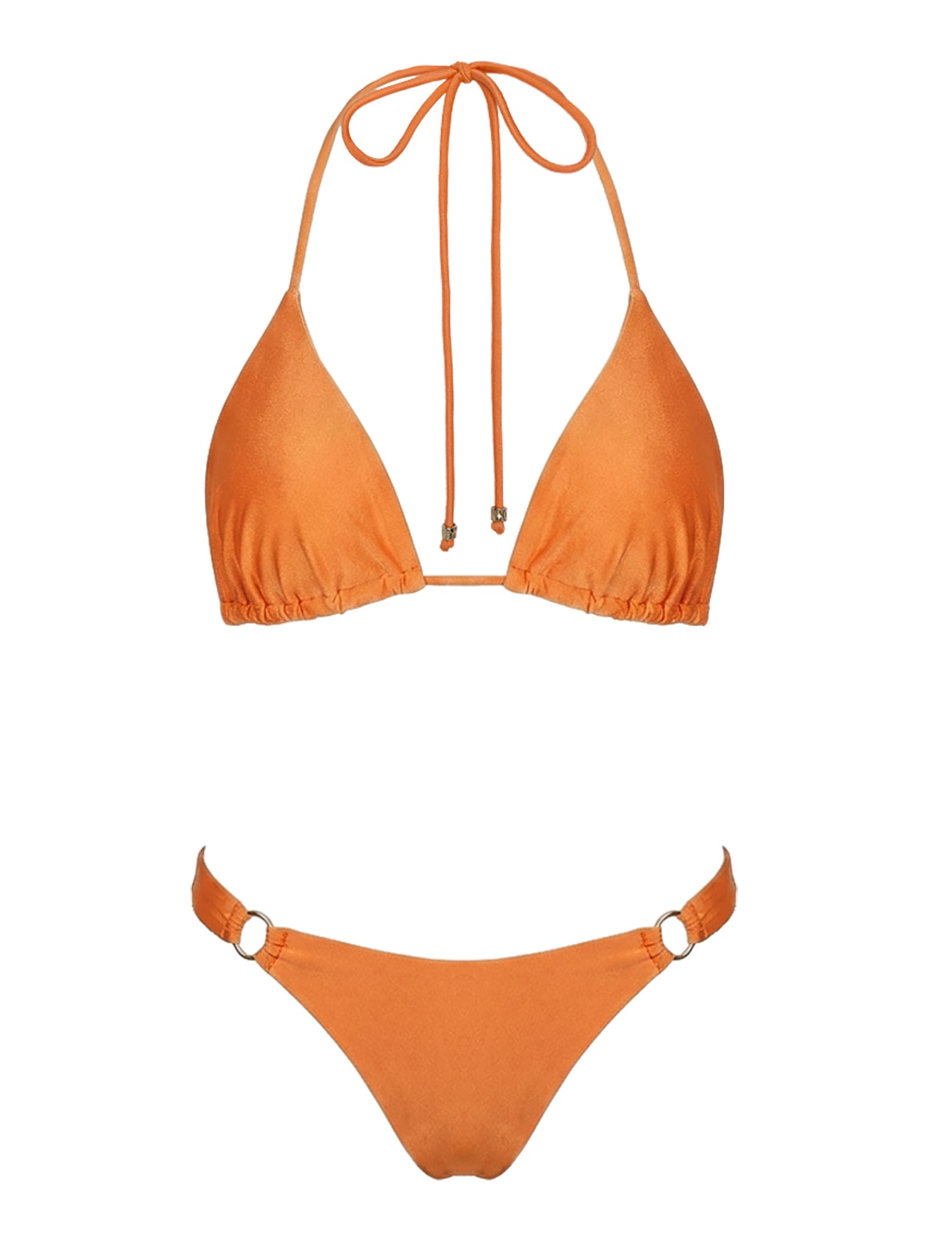 Kennedie Shine High Cut Ring Bikini Bottoms Orange