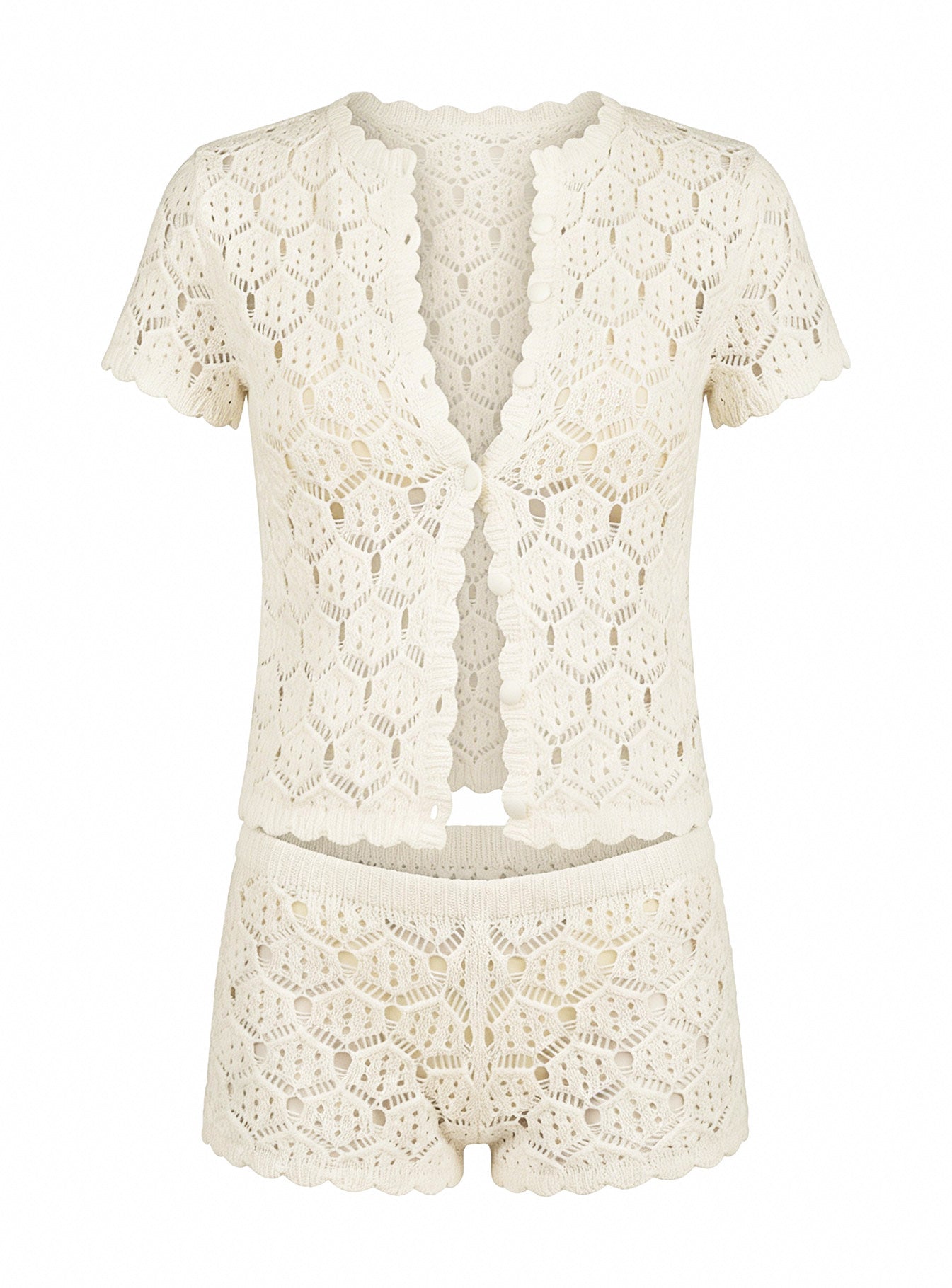 Sun Still Shines Crochet Set Cream Tall