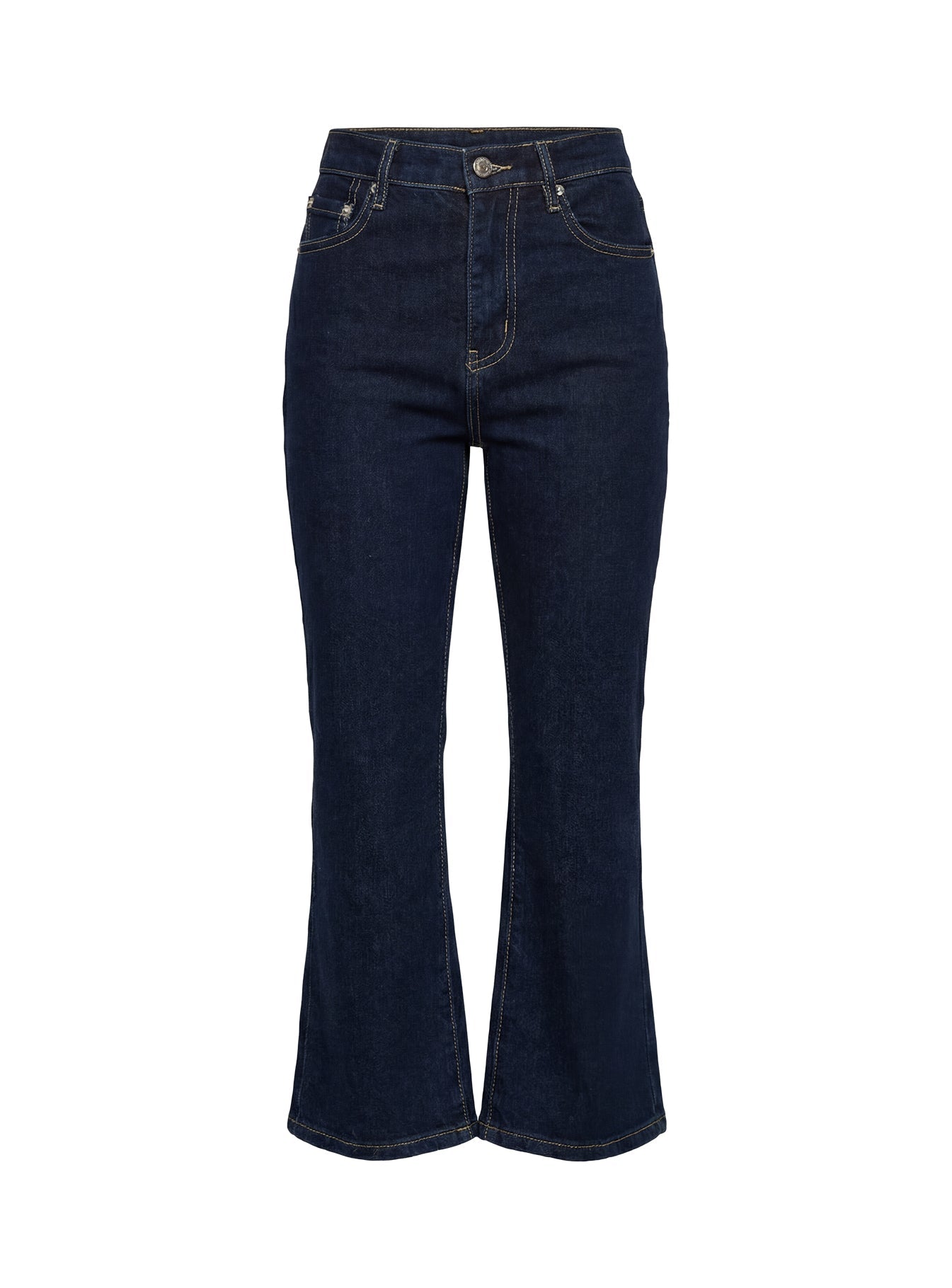 Cindee High Rise Cropped Jeans Raw Indigo