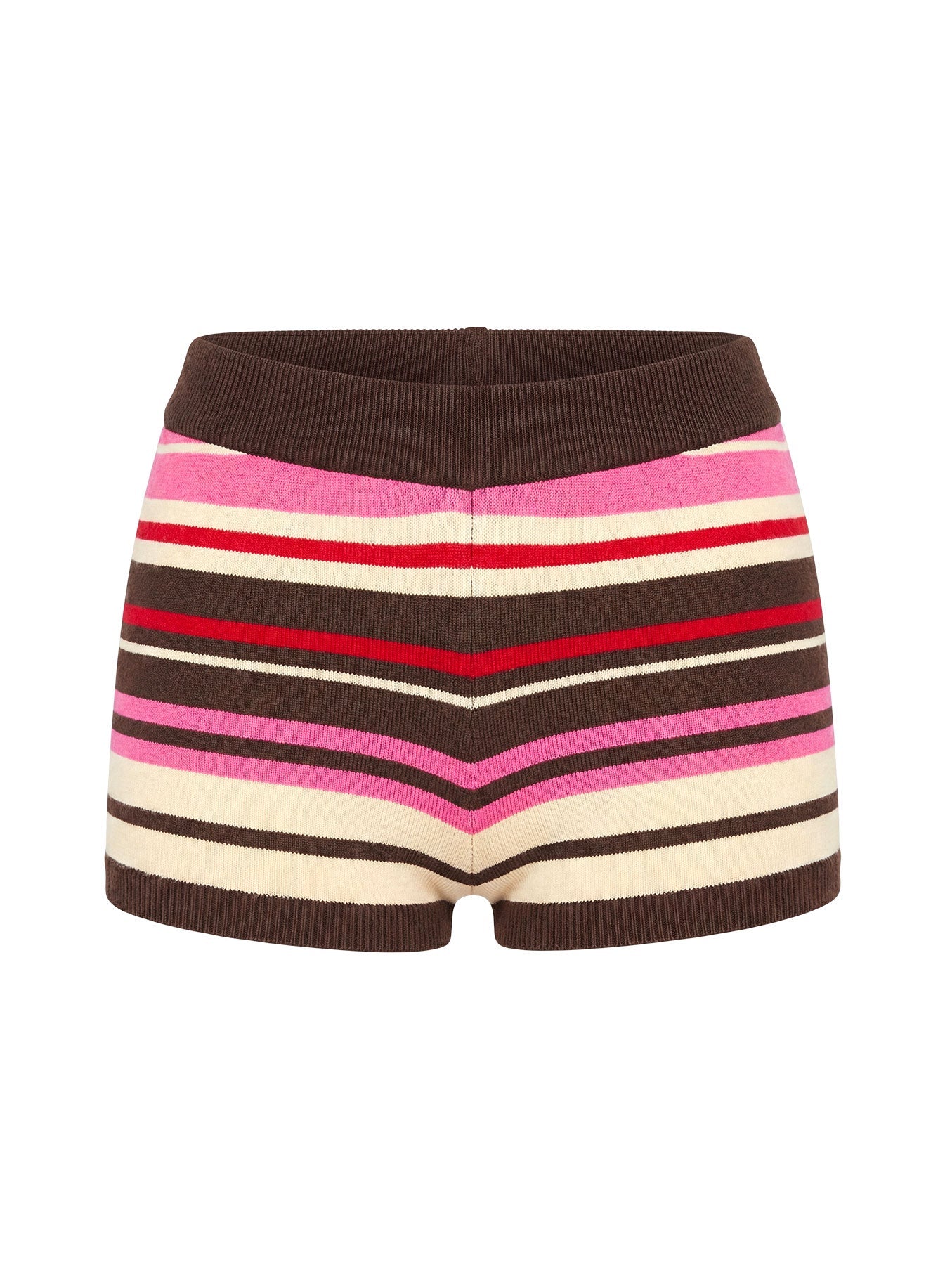 Cleoh Knit Shorts Pink / Brown Stripe