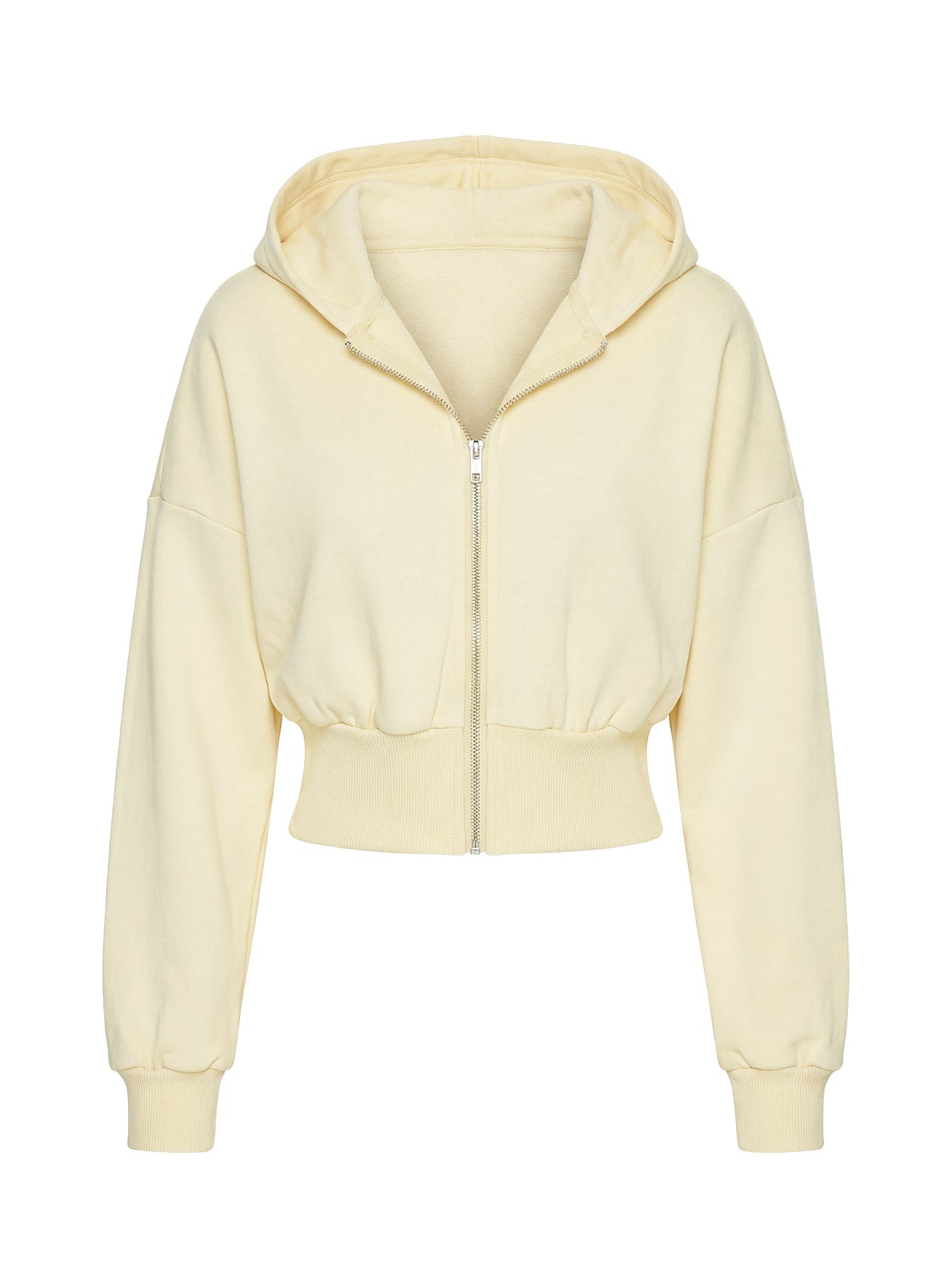 Daytime Cropped Blouson Hoodie Buttercream