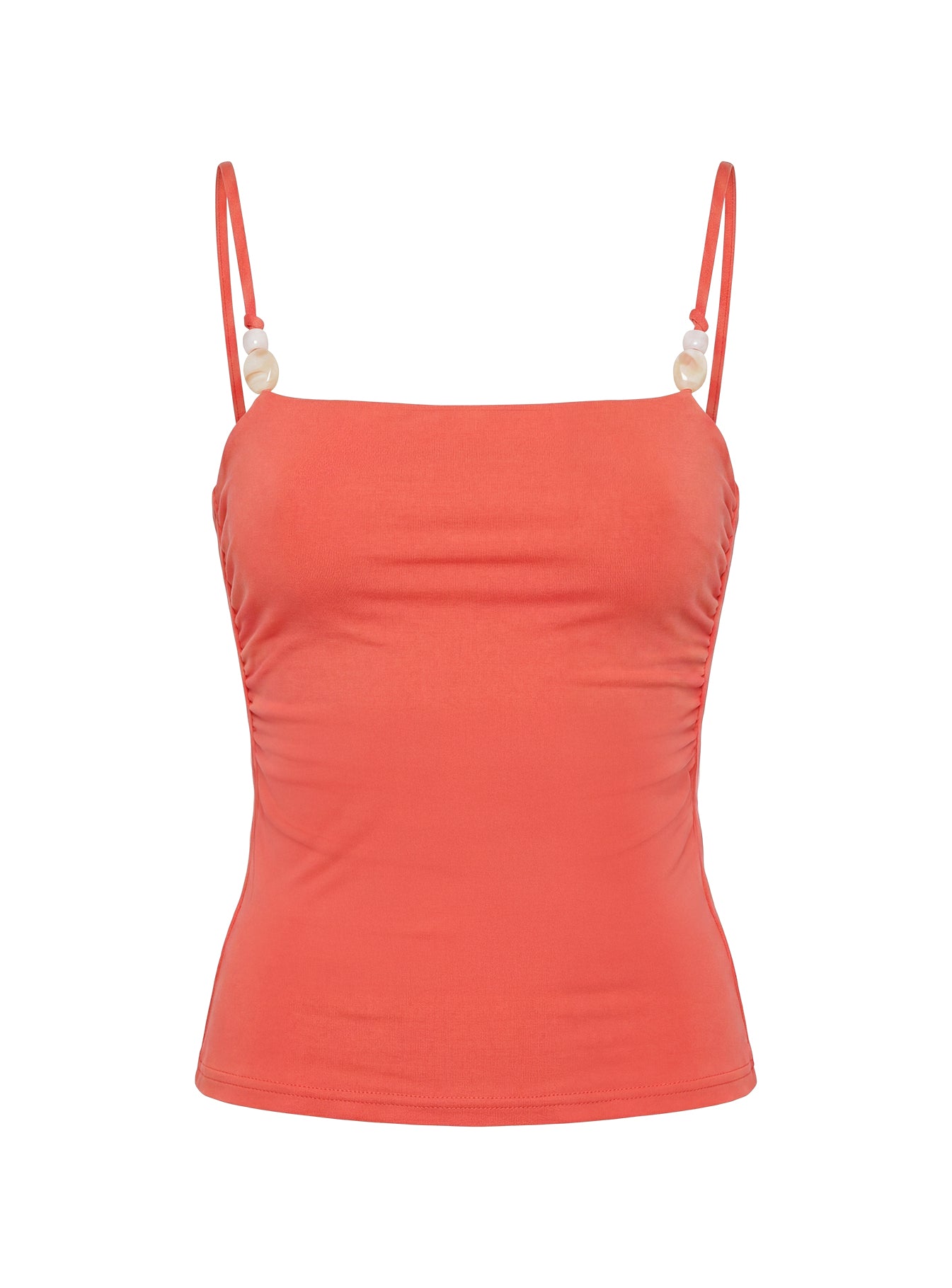 Isameika Beaded Tank Top Coral