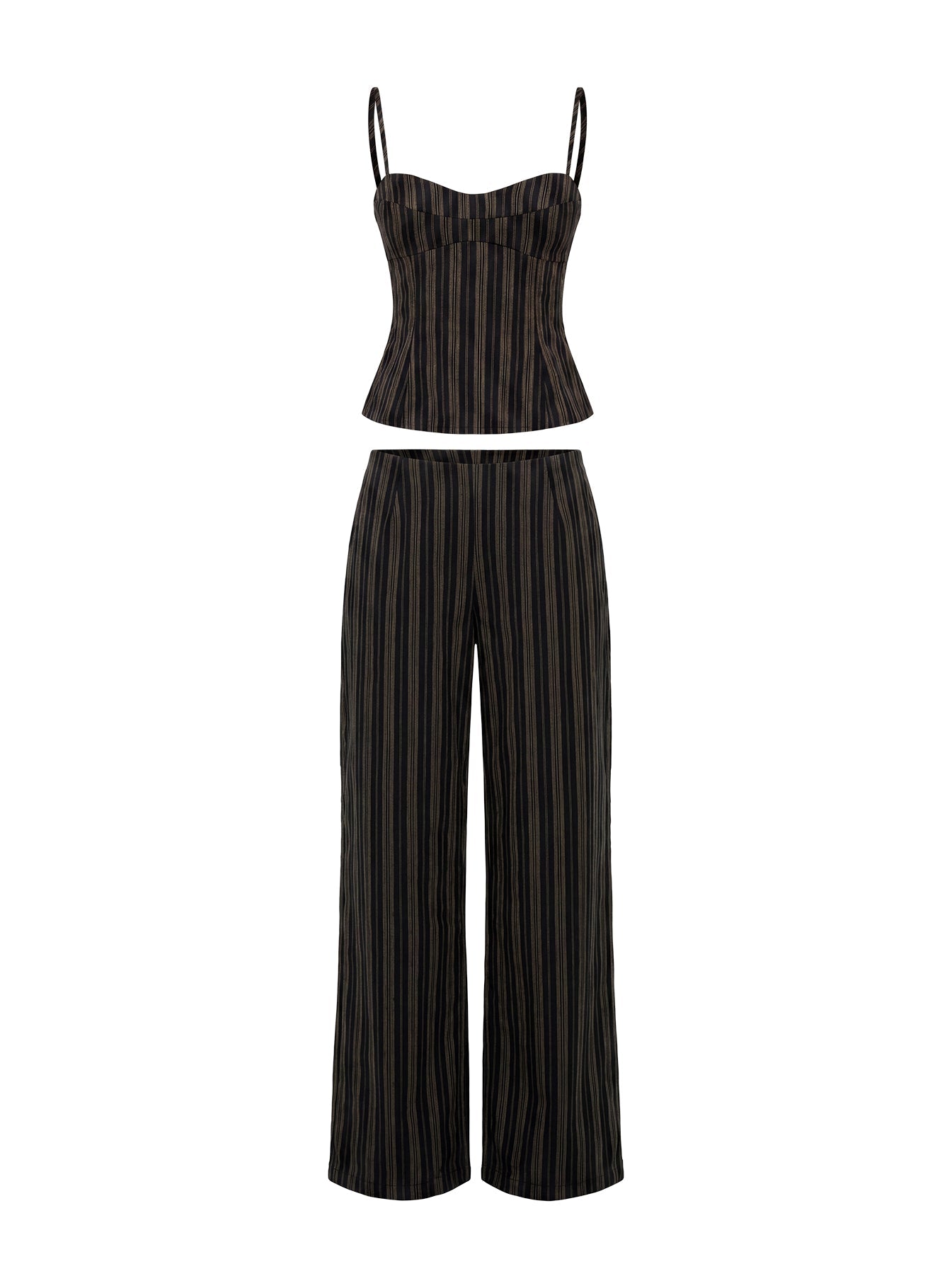Kierstyn Corset Set Black Stripe Tall