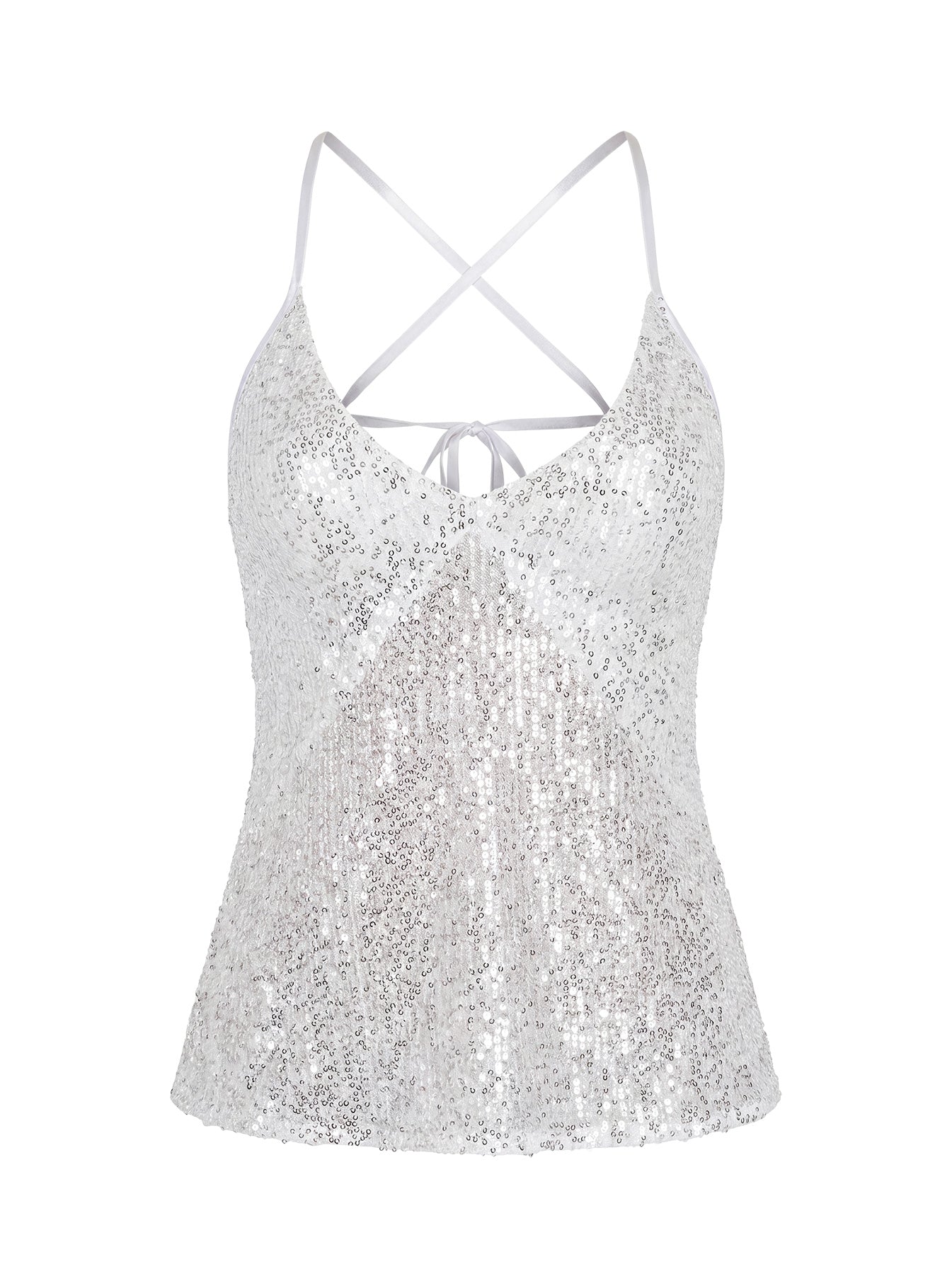 Opaline Sequin Cami Top Silver