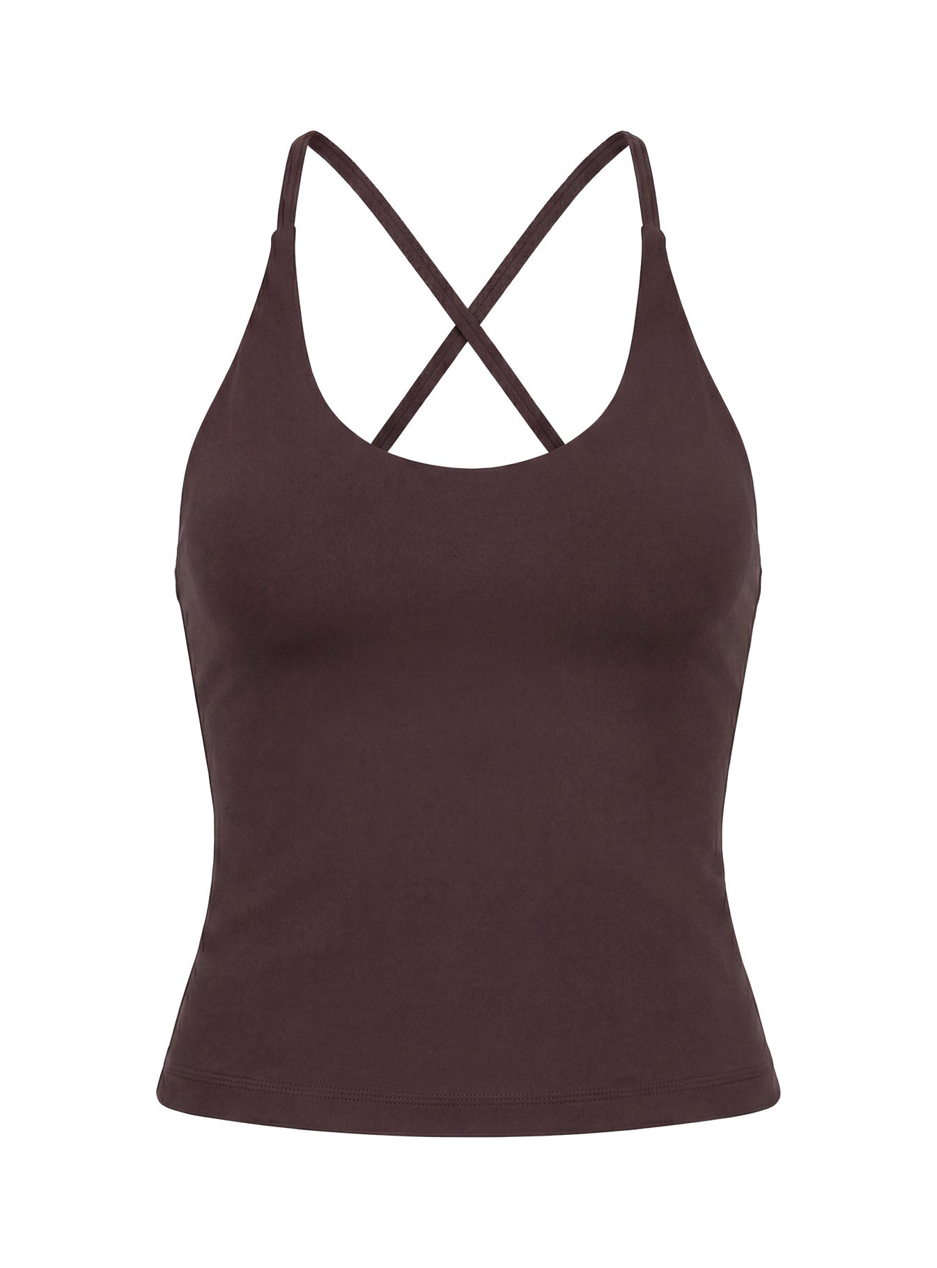 Pace Active Cross Back Tank Top Brown