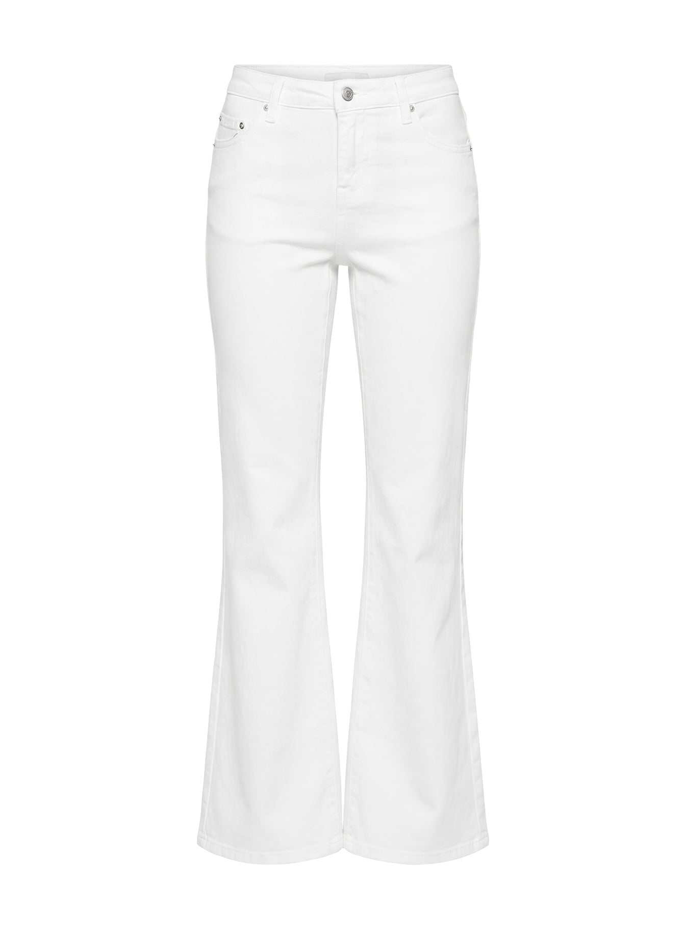 Magic Mirror Mid Rise Bootleg Jeans Ecru