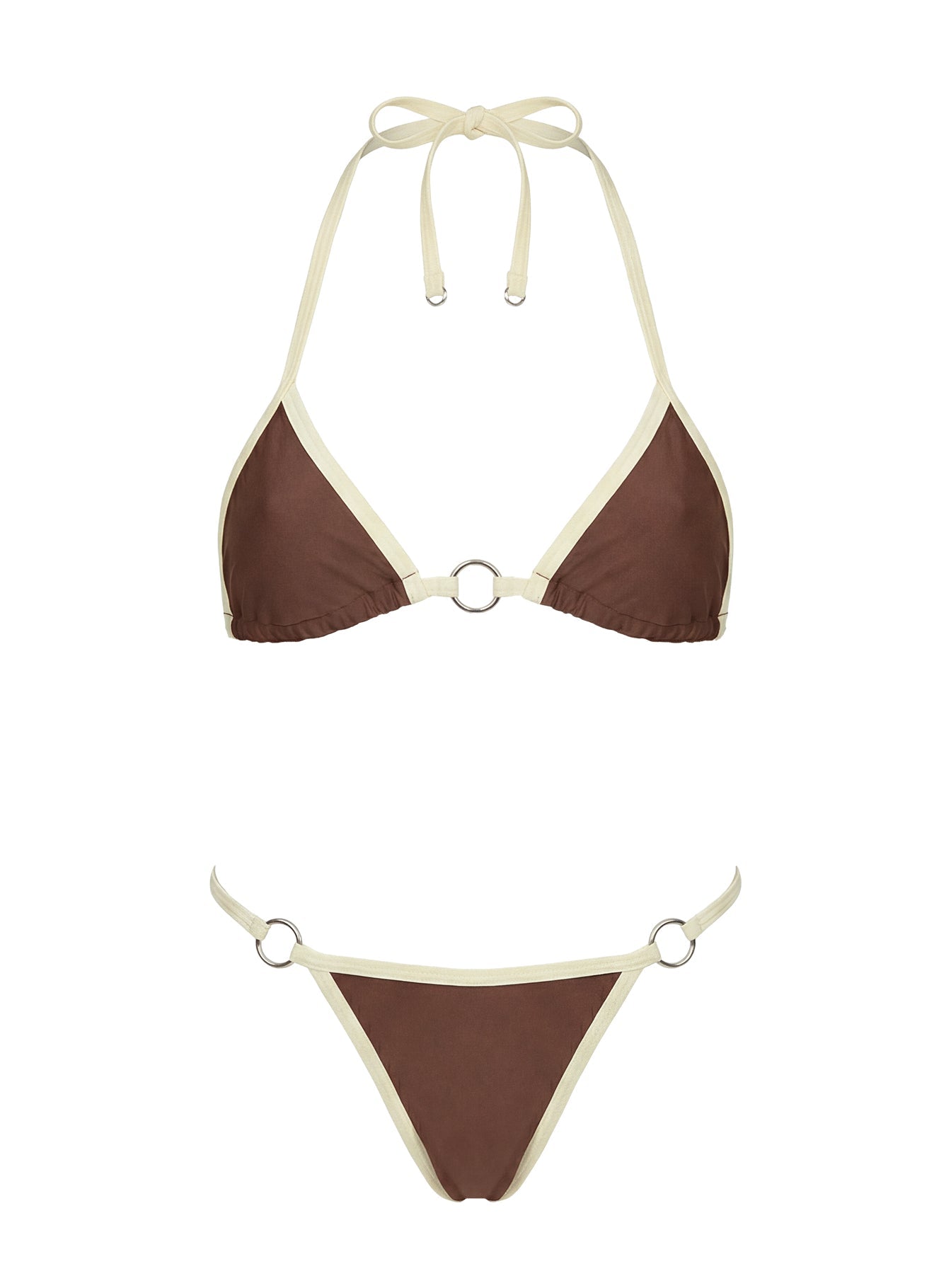 Soft Tempo Cheeky Bikini Bottoms Brown / Yellow