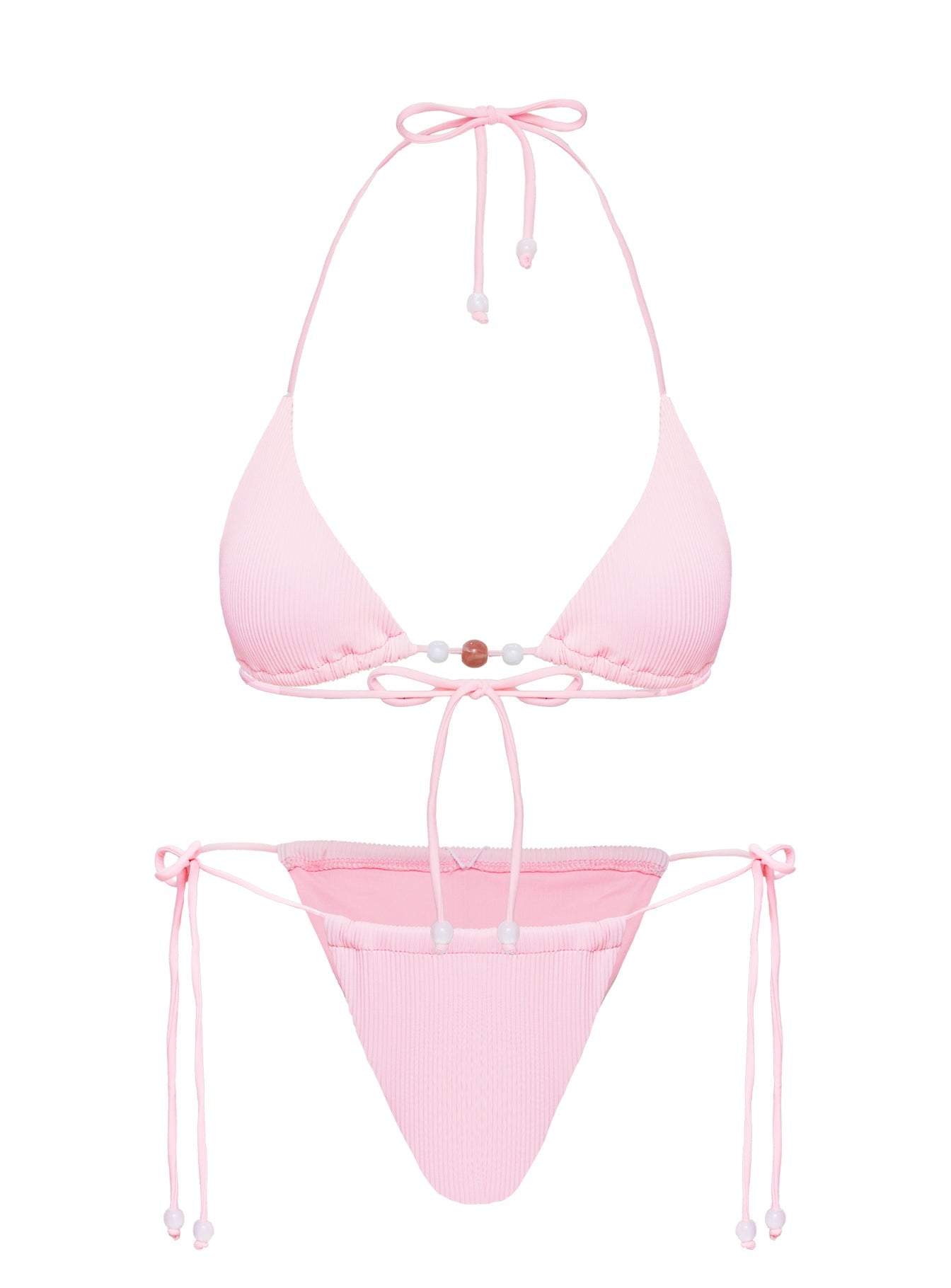 Saide Tie Side Bikini Bottoms Pink