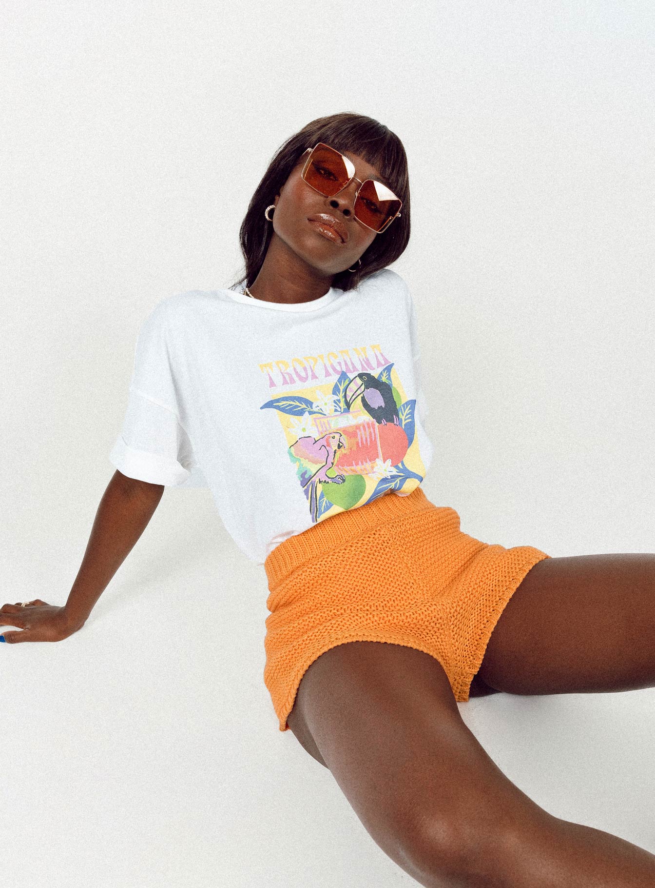 Tropicana Oversized Tee White